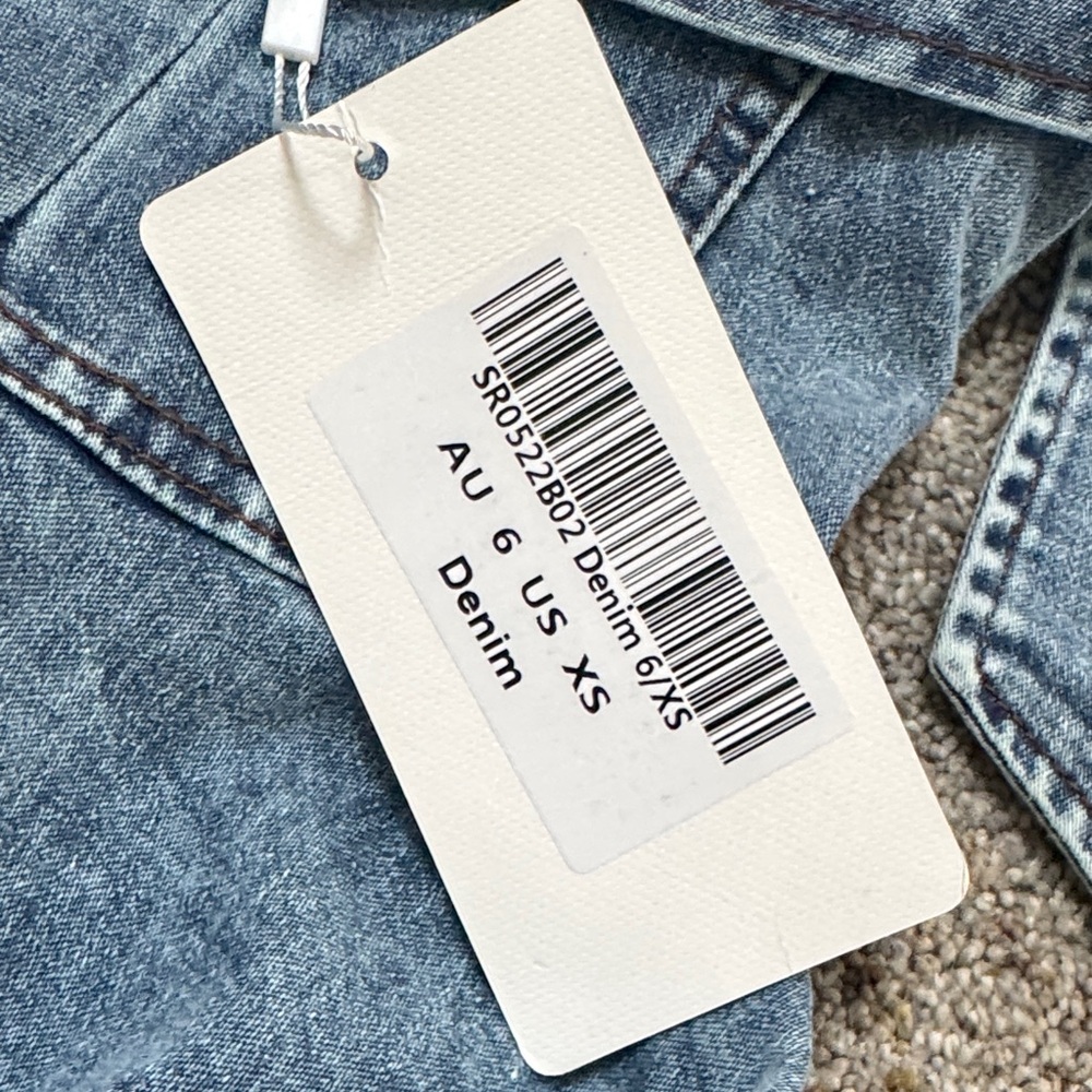 Women's Washed Blue Denim Mini Dress- Casual Everyday Style - Picture 8 of 13